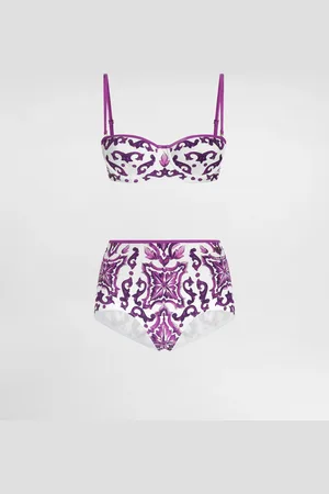 Dolce & Gabbana Bikini A Balconcino Imbottito Stampa Maiolica - Donna Beachwear Tessuto 2