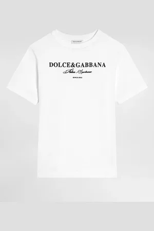 Dolce & Gabbana T-shirt Manica Corta In Jersey Stampa - Uomo T-shirts E Felpe Bianco 4 Years