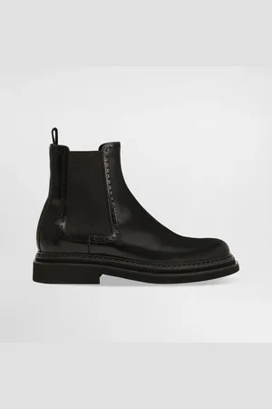 Dolce & Gabbana Stivaletto In Pelle Di Vitello Spazzolata - Uomo Stivali Pelle 39