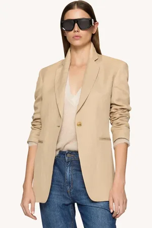 Dondup Blazer monopetto in lino e viscosa