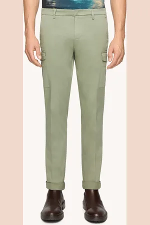 Dondup Pantaloni Eddy slim in gabardina compact