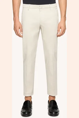 Dondup Pantaloni Alfredo slim in gabardina compact