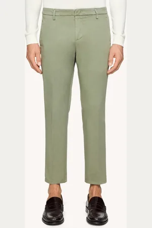 Dondup Pantaloni Alfredo slim in gabardina compact