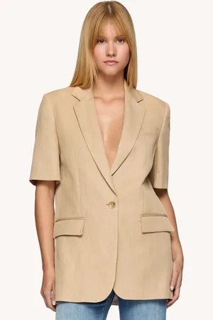 Dondup Blazer monopetto in lino e viscosa