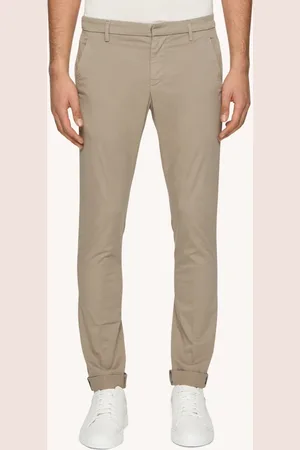 Dondup Pantaloni Gaubert slim in gabardina leggera