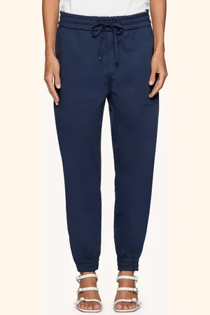 Dondup Pantaloni Alba jogger in raso di cotone e seta