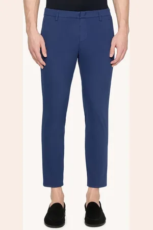Dondup Pantaloni Alfredo slim in popeline leggero