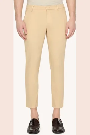 Dondup Pantaloni Alfredo slim in popeline leggero