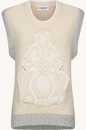 Dondup Gilet girocollo regular in cotone jacquard