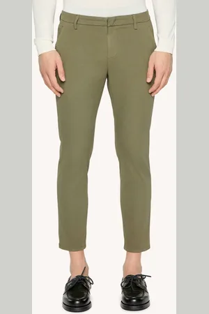 Dondup Pantaloni Alfredo slim in popeline leggero