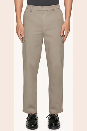 Dondup Pantaloni Luka slim in armatura di cotone e lino
