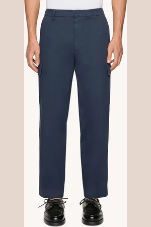 Dondup Pantaloni Luka slim in armatura di cotone e lino