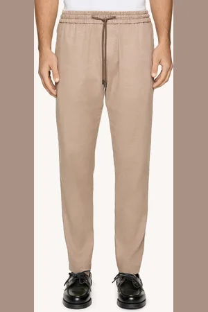 Dondup Pantaloni Yuri jogger in armatura di cotone e lino
