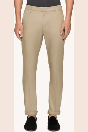Dondup Pantaloni Gaubert slim in gabardina di seta e cotone