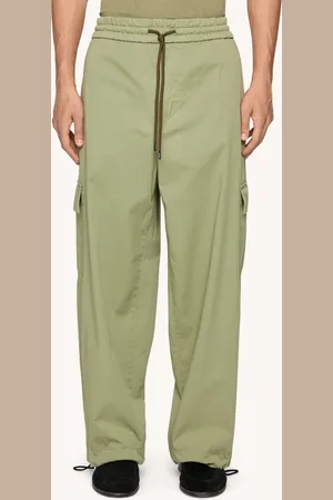 Dondup Pantaloni Rodri jogger in gabardina brillante