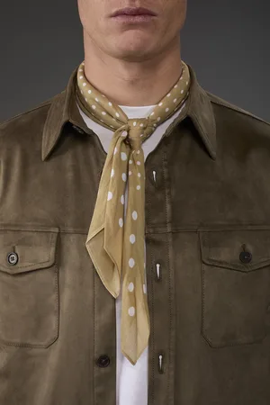 DOPPELGÄNGER Foulard uomo fantasia pois