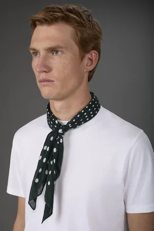 DOPPELGÄNGER Foulard uomo fantasia pois