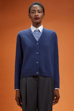DOPPELGÄNGER Cardigan donna girocollo 100% cachemire regular fit
