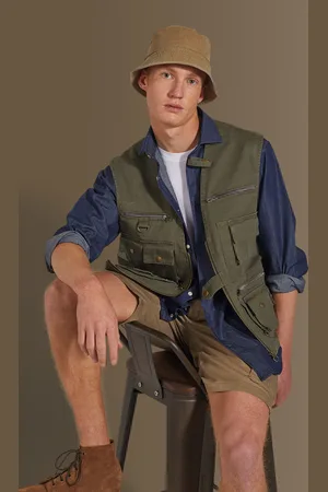 DOPPELGÄNGER Gilet sfoderato costruzione twill uomo