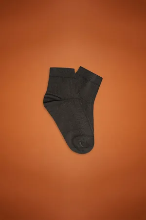 DOPPELGÄNGER Calza donna made in Italy in misto cotone tinta unita a coste