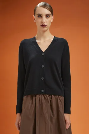DOPPELGÄNGER Cardigan donna girocollo 100% cachemire regular fit