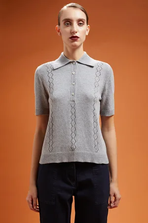 DOPPELGÄNGER Polo in maglia donna mezza manica regular fit
