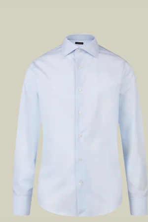 DOPPELGÄNGER Camicia classica uomo con collo classico e tessuto tinto filo a quadretti regular fit