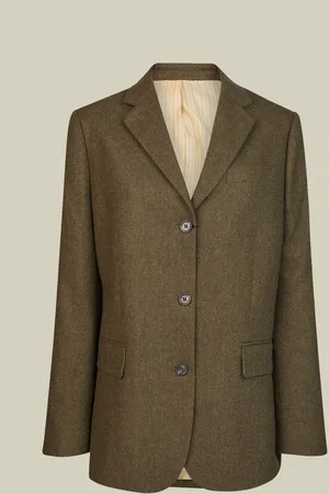 DOPPELGÄNGER Giacca donna monopetto 3 bottoni in tessuto spinato Wool Blend regular fit