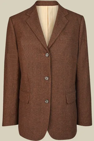 DOPPELGÄNGER Giacca donna monopetto 3 bottoni in tessuto spinato Wool Blend regular fit