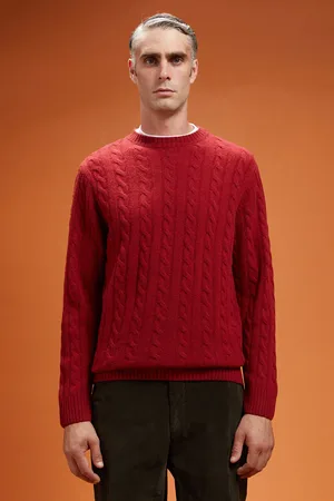DOPPELGÄNGER Maglia uomo girocollo misto lana lambswool regular fit