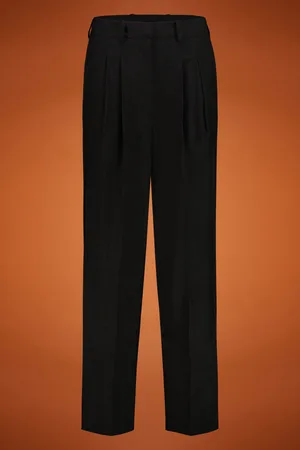 DOPPELGÄNGER Pantalone donna misto lana con pince