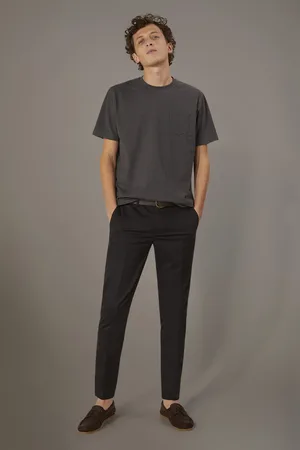 DOPPELGÄNGER Pantalone chino regular fit costruzione twill