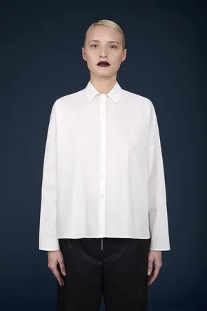 DOPPELGÄNGER Camicia donna boxy a maniche lunghe