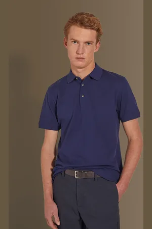 DOPPELGÄNGER Polo manica corta uomo 100% cotone piquet tinta unita
