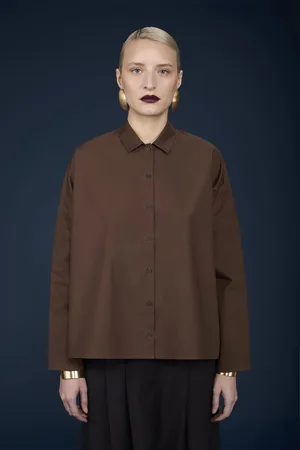 DOPPELGÄNGER Camicia donna boxy a maniche lunghe