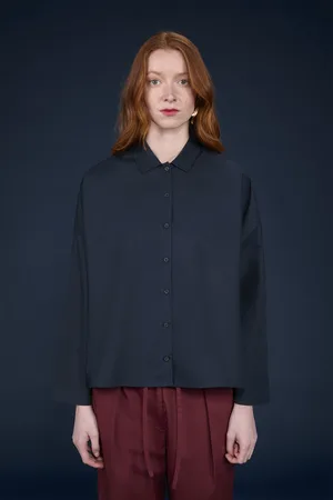 DOPPELGÄNGER Camicia donna boxy a maniche lunghe