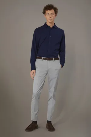 DOPPELGÄNGER Pantalone chino regular fit costruzione twill