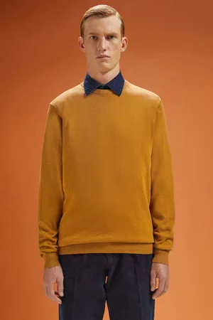 DOPPELGÄNGER Maglia uomo girocollo lana e cotone regular fit