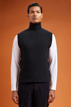DOPPELGÄNGER Gilet uomo a collo alto Wool Blend alpaca regular fit