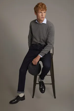 DOPPELGÄNGER Jeans uomo 5 tasche regular fit tessuto denim