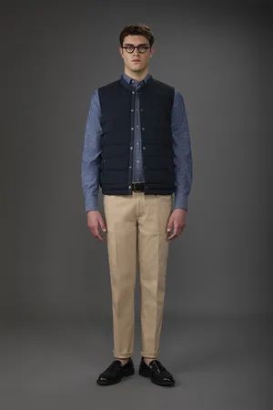 DOPPELGÄNGER Gilet uomo reversibile bi-colore con imbottitura leggera