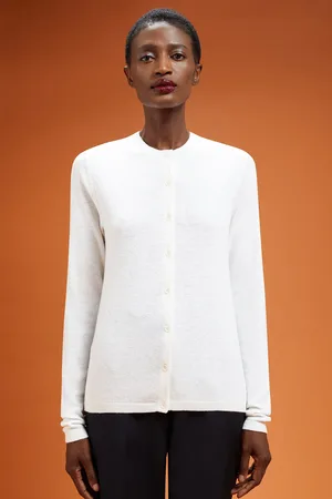 DOPPELGÄNGER Cardigan donna girocollo misto lana e cachemire regular fit