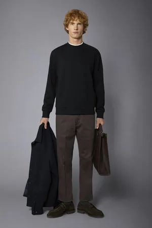 DOPPELGÄNGER Pantalone chino uomo classico costruzione twill regular fit