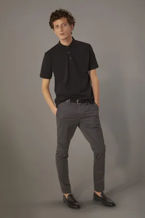 DOPPELGÄNGER Pantalone chino regular fit costruzione twill