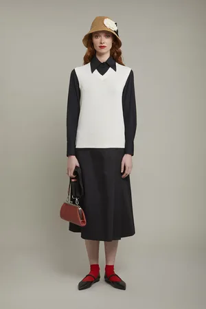 DOPPELGÄNGER Gilet donna scollo a v tinta unita regular fit