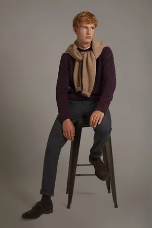DOPPELGÄNGER Maglia girocollo in misto lana lambswool