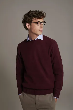 DOPPELGÄNGER Maglia girocollo in misto lana lambswool