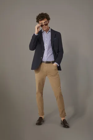 DOPPELGÄNGER Pantalone 5 tasche regular fit costruzione twill