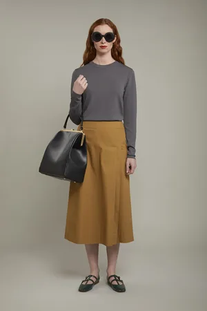 DOPPELGÄNGER Maglia donna girocollo tinta unita regular fit