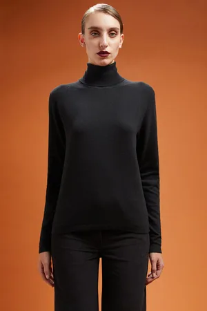 DOPPELGÄNGER Maglia donna collo alto misto lana a cachemire regular fit